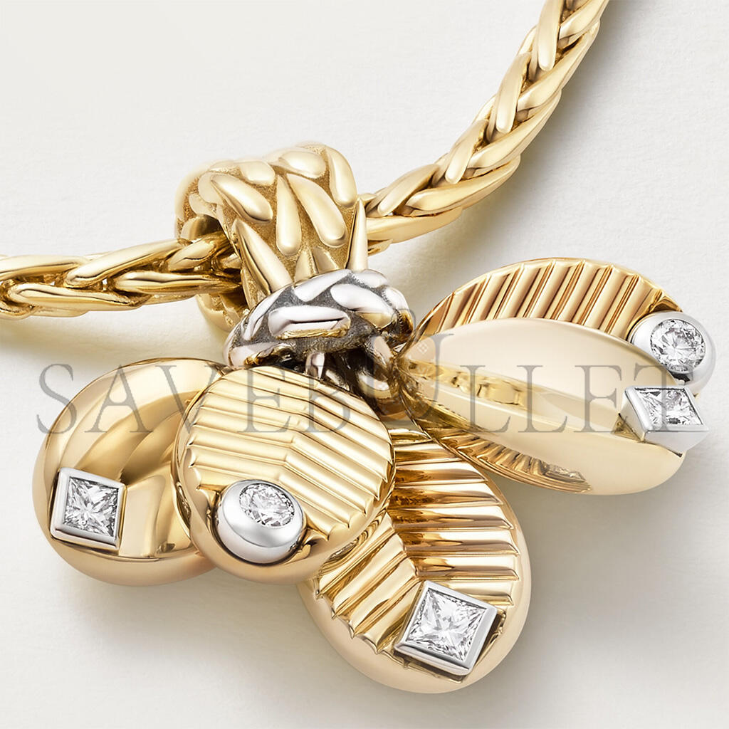 Ca*t*er grain yellow gold de cafÉ necklace b7224964